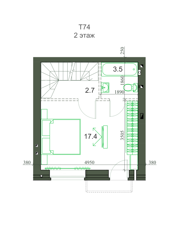 Проект Э6-Т74_3эт (фото) № 3